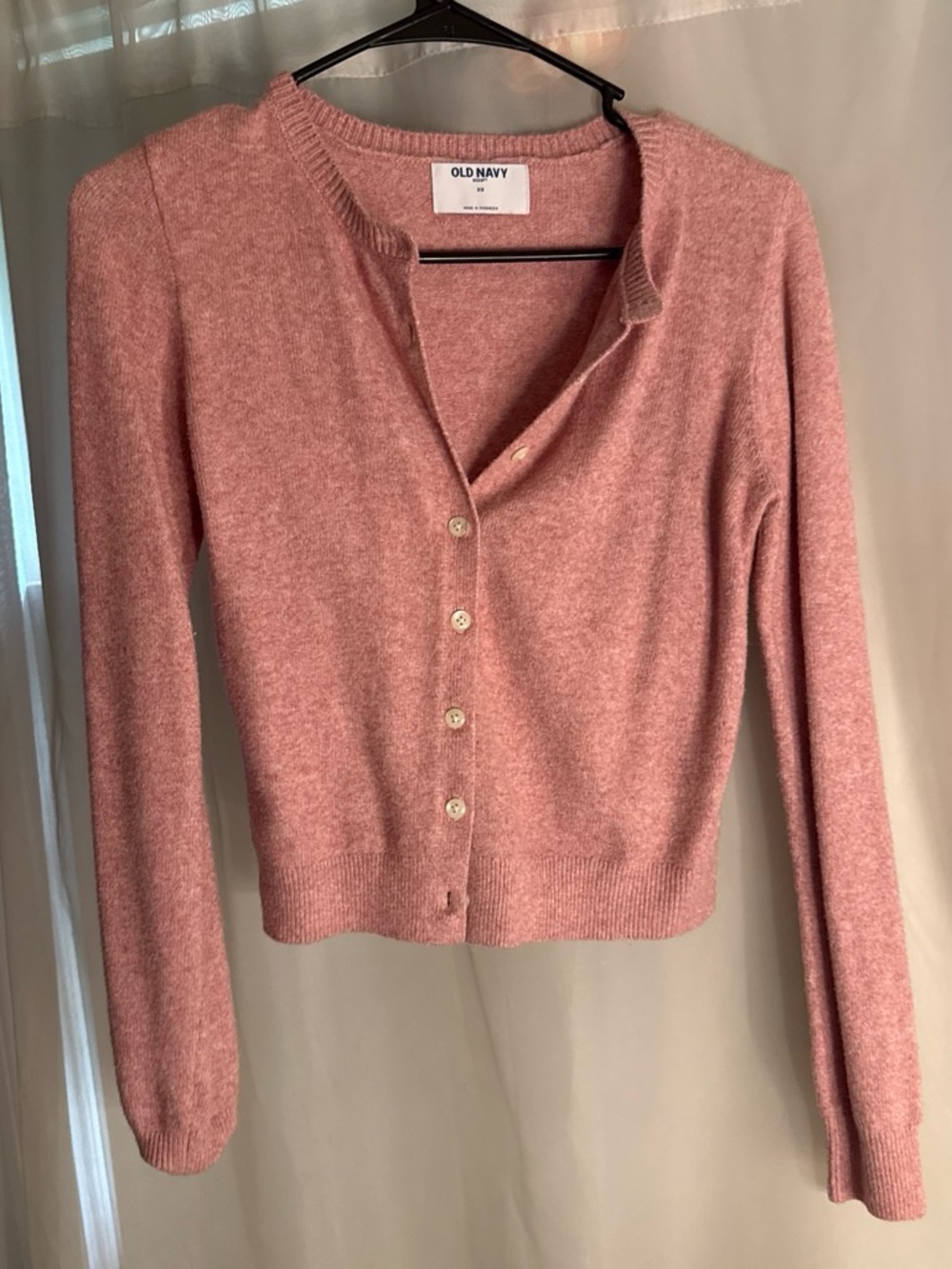 Old Navy Rose Pink Button-Front Cardigan Sweater